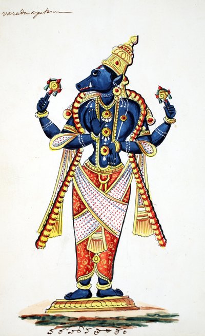Varaha, avatar cinghiale di Vishnu da Indian School