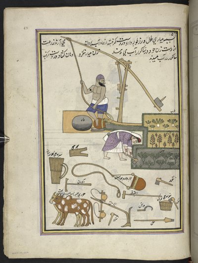 Coltivatori di ortaggi con pozzo da Indian School