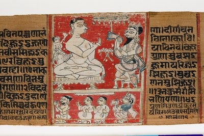 Vimalaprava conversa con Raji e Lakshmi, c.1300 da Indian School