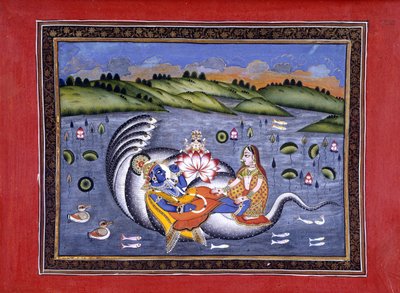 Vishnu e Lakshmi, illustrazione da 