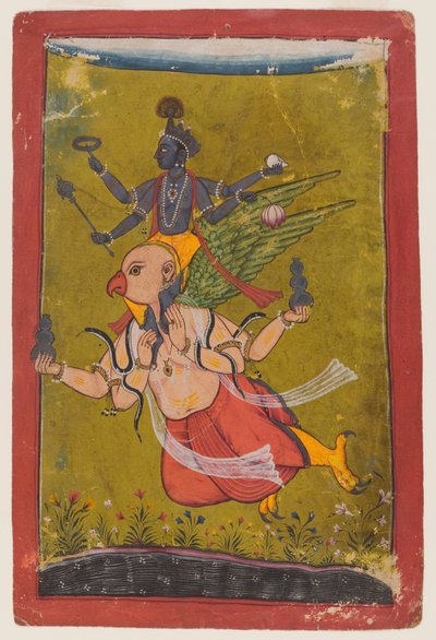 Vishnu su Garuda, c.1725 o prima da Indian School