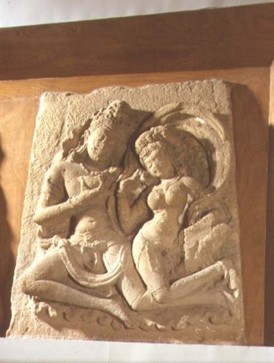 Visvarupa Vishnu in Gloria Cosmica, Shamlaji, Gujarat (pietra) da Indian School