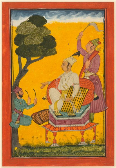 Vivaca Ragaputra, una foglia dalla serie Ragamala, c. 1700-20 da Indian School