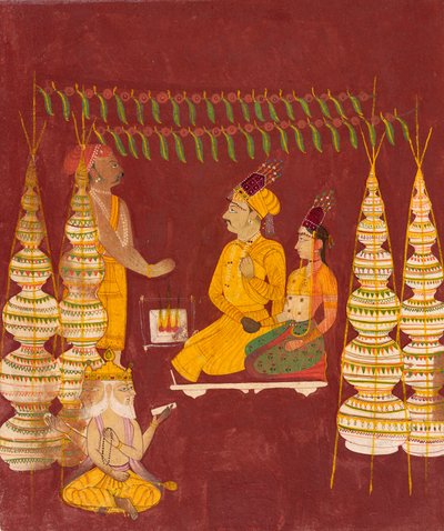 Cerimonia di matrimonio alla presenza di Brahma, c.1680 da Indian School