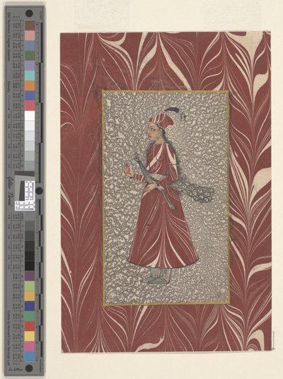 Donna che tiene un pavone, Bijapur, c.1660 da Indian School