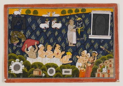 Adorazione di Krishna, c.1800 da Indian School
