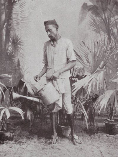 Bombay / Mumbai: giardiniere (foto b/n) da Indian photographer