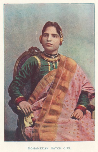 Nativi indiani: Ragazza Mohamedan Natch da Indian photographer