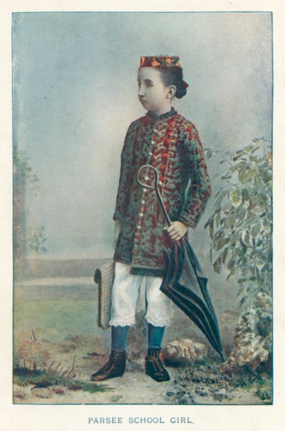 Nativi Indiani: Scolara Parsee da Indian photographer