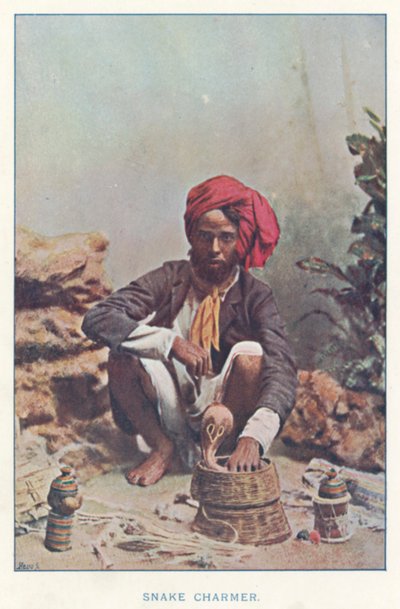 Nativi Indiani: Incantatore di serpenti (foto colorata) da Indian photographer
