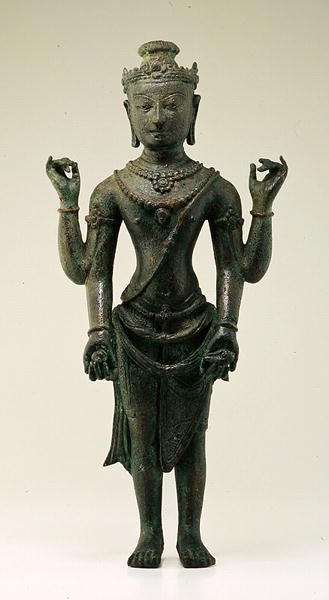 Figura di Vishnu, da Giava (bronzo) da Indonesian School