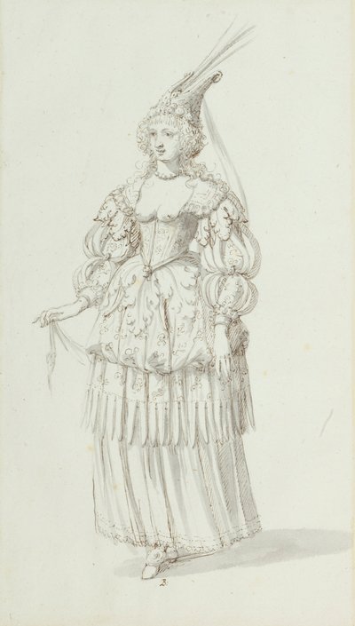 Chloris: schizzo alternativo per Henrietta Maria, c.1631 da Inigo Jones