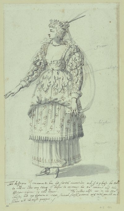 Chloris: schizzo finale per Henrietta Maria, c.1631 da Inigo Jones