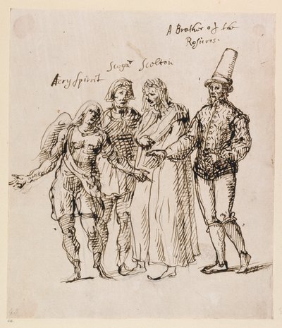 Johphiel, Merefool, Skelton e Scogan, c.1625 da Inigo Jones