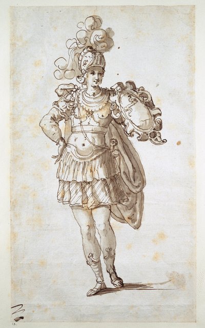 Cavaliere o scudiero con scudo da Inigo Jones