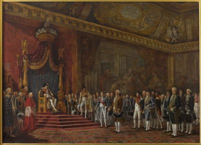 Deputatione del Senato Romano che presenta il suo omaggio a Napoleone I il 16 novembre 1809, 1810 da Innocent Louis Goubaud