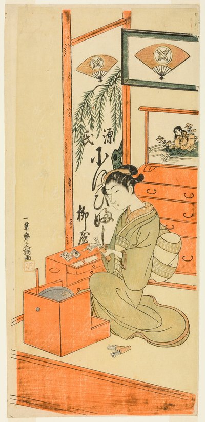 Ofuji del negozio Yanagi da Ippitsusai Bunchō
