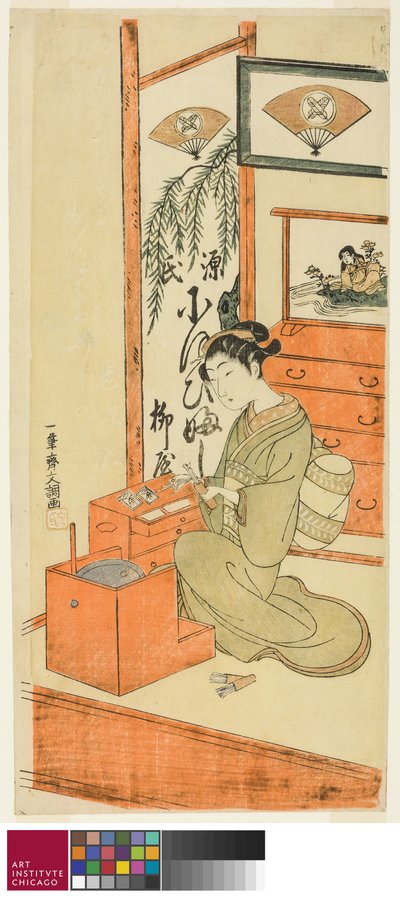 Ofuji del negozio Yanagi, c.1769 da Ippitsusai Bunchō