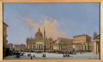 Benedizione papale in Piazza San Pietro da Ippolito Caffi