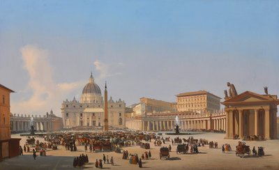 Piazza San Pietro, Roma da Ippolito Caffi
