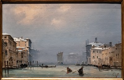 Neve e nebbia sul Canal Grande da Ippolito Caffi