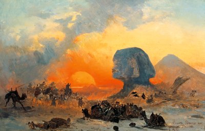Il vento Simoun nel deserto da Ippolito Caffi