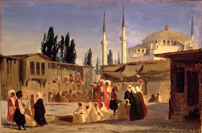 Il bazar degli schiavi, Costantinopoli da Ippolito Caffi