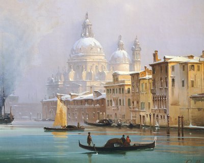 Venezia coperta di neve da Ippolito Caffi