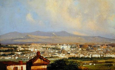 Veduta di Roma da Montemario da Ippolito Caffi