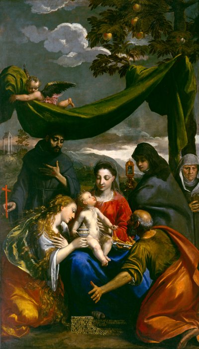Vergine e Bambino con i Santi Maria Maddalena, Pietro, Chiara, Francesco e un