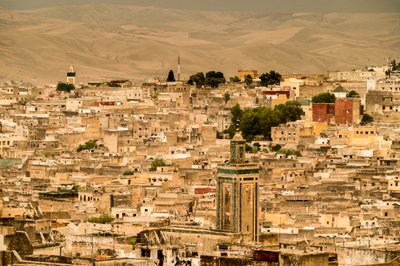 Una vista della medina di Fes, Marocco, 2017 (foto) da Ira Block