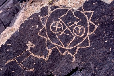 Petroglifo Anasazi (arte rupestre) nel New Mexico da Ira Block