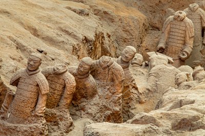Al Museo dei Guerrieri di Terracotta, scene dei vari guerrieri nell