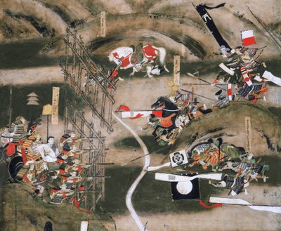 Schermo della Battaglia di Nagashino 1575, Museo del Castello di Osaka, 2005 (foto) da Ira Block