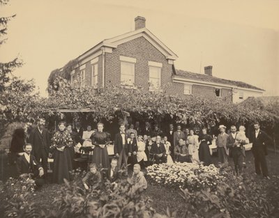Ritratto di famiglia, vicino a Meadville, Pennsylvania, 1885-1889 (foto) da Ira E. Hall