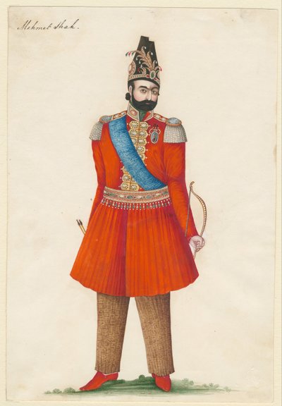 Mohammad Shah Qajar 1808-1848, re di Persia, 1835 da Iranian Master