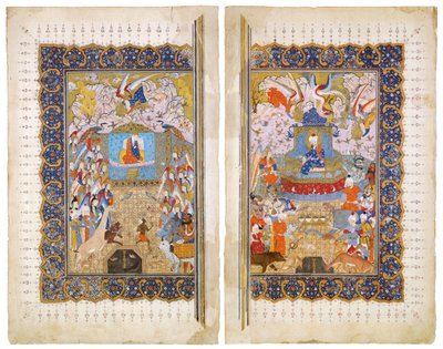 La regina di Saba e il re Salomone Miniatura del manoscritto dall