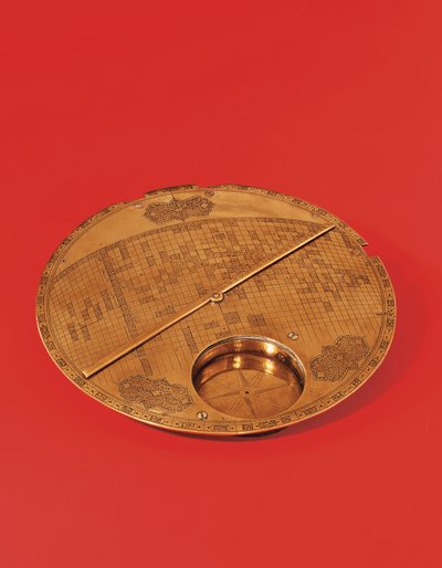 Mappa del mondo centrata su La Mecca, dinastia Safavide, da Isfahan da Iranian School