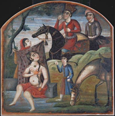 Khusraw scopre Shirin che fa il bagno da Iranian School