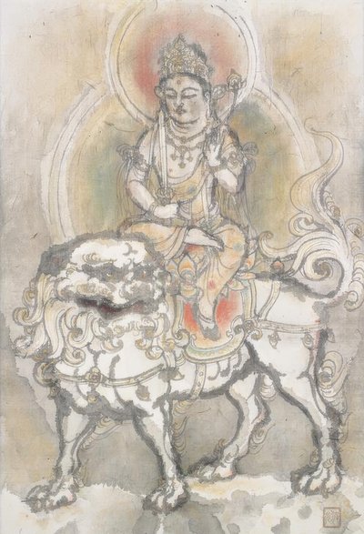 Irie Hako, Manjushri seduto su un leone da Irie Hako