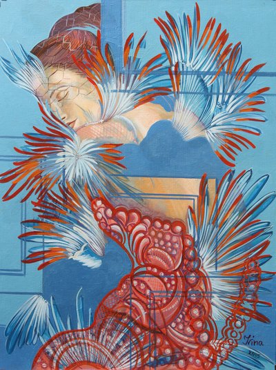 Vestito rosso e cince, 2015 da Irina Corduban