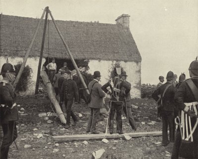 Scena di sfratto (foto in bianco e nero) da Irish Photographer