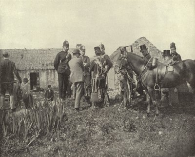 Scena di sfratto, tenuta di Vandeleur, contea di Clare (foto in bianco e nero) da Irish Photographer