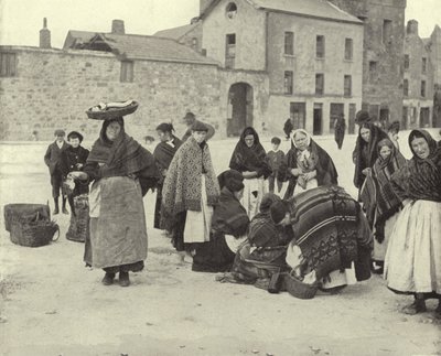 Mercato del pesce, Galway (foto b/n) da Irish Photographer