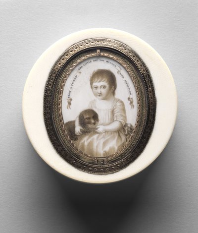 Scatola con ritratto di un ragazzo, c.1790 da Irish School