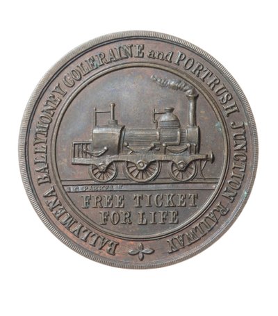 Pass per direttore della Ballymena, Ballymoney, Coleraine e Portrush Junction Railway, Irlanda da Irish School