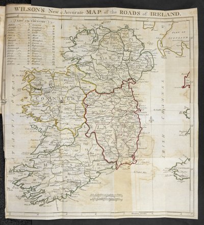 Mappa delle strade in Irlanda, da 