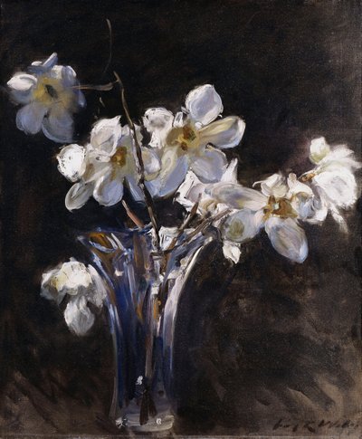 Magnolie in un vaso da Irving Ramsay Wiles