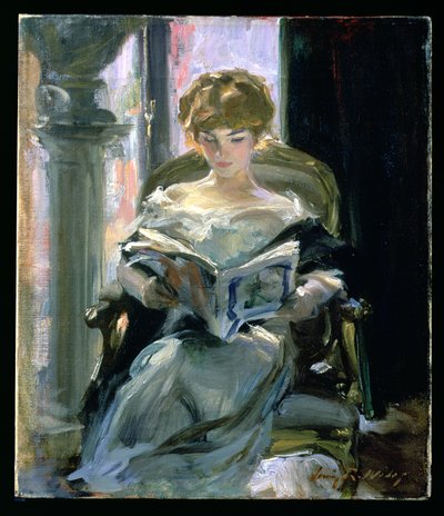 Donna che legge da Irving Ramsay Wiles