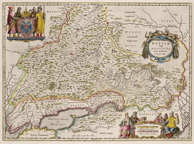 Mappa della Russia meridionale Da: Partes Septentrionalis et Orientalis, 1664 da Isaac Abrahamsz. Massa